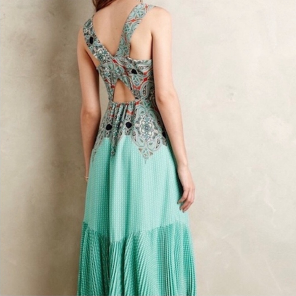 Anthropologie Maeve Canyon Creek Turquoise Dress - Picture 3 of 16